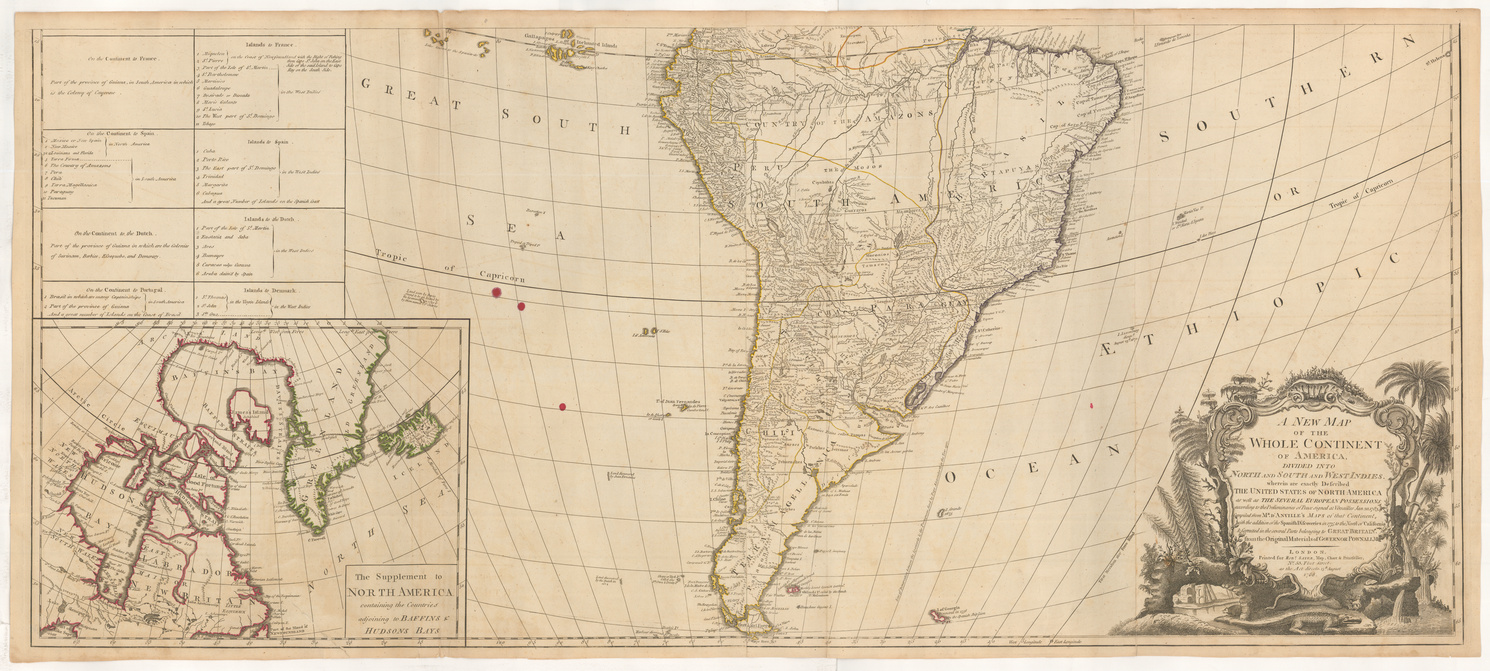 A new map of the whole continent of America divided into North And South And West Indies  wherein are exactly Described The United States Of North Ame