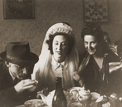 Wedding celebration in a displaced persons camp